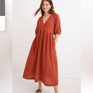 Madewell Marianna Puff-Sleeve Midi Dress